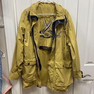 PAUL & SHARK Jacket Mens Large Yachting Embroidered Cotton Canvas Cargo Pockets